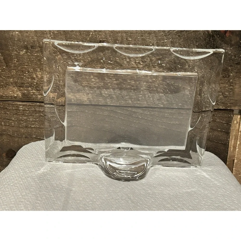Orrefors Sweden WAVE Photo Picture Frame (4x6) Clear‎ Lead Crystal - With Box